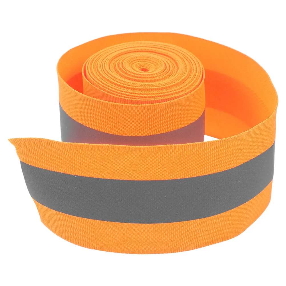 

Fluorescent Reflective Webbing Tape 1 Roll Bright Visibility Sew on Fabric Strip for Garments Sportswear Raincoats Construction