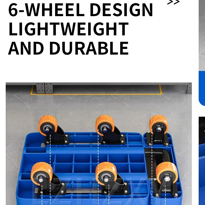 Retractable Hand Truck 150KG Capacity Compact Foldable Flatbed Transport Cart Portable Hand-Pushed Cargo Cart Material Handling