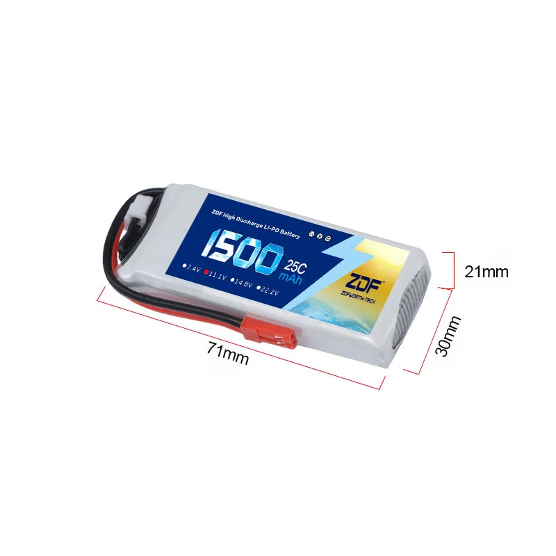 ZDF 11.1V 1500mAh 3S 25C Lipo Battery For RC Model Mini Airsoft Water Gun Air Pistol Electric Toys car Drone BoatParts