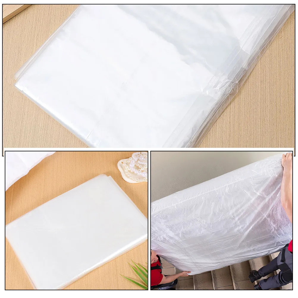 2Pcs Mattress Packaging Bags Plastic Clear Covers Heavy Duty Mattress Protector Moving Storage Bed Bags for Protection view 4