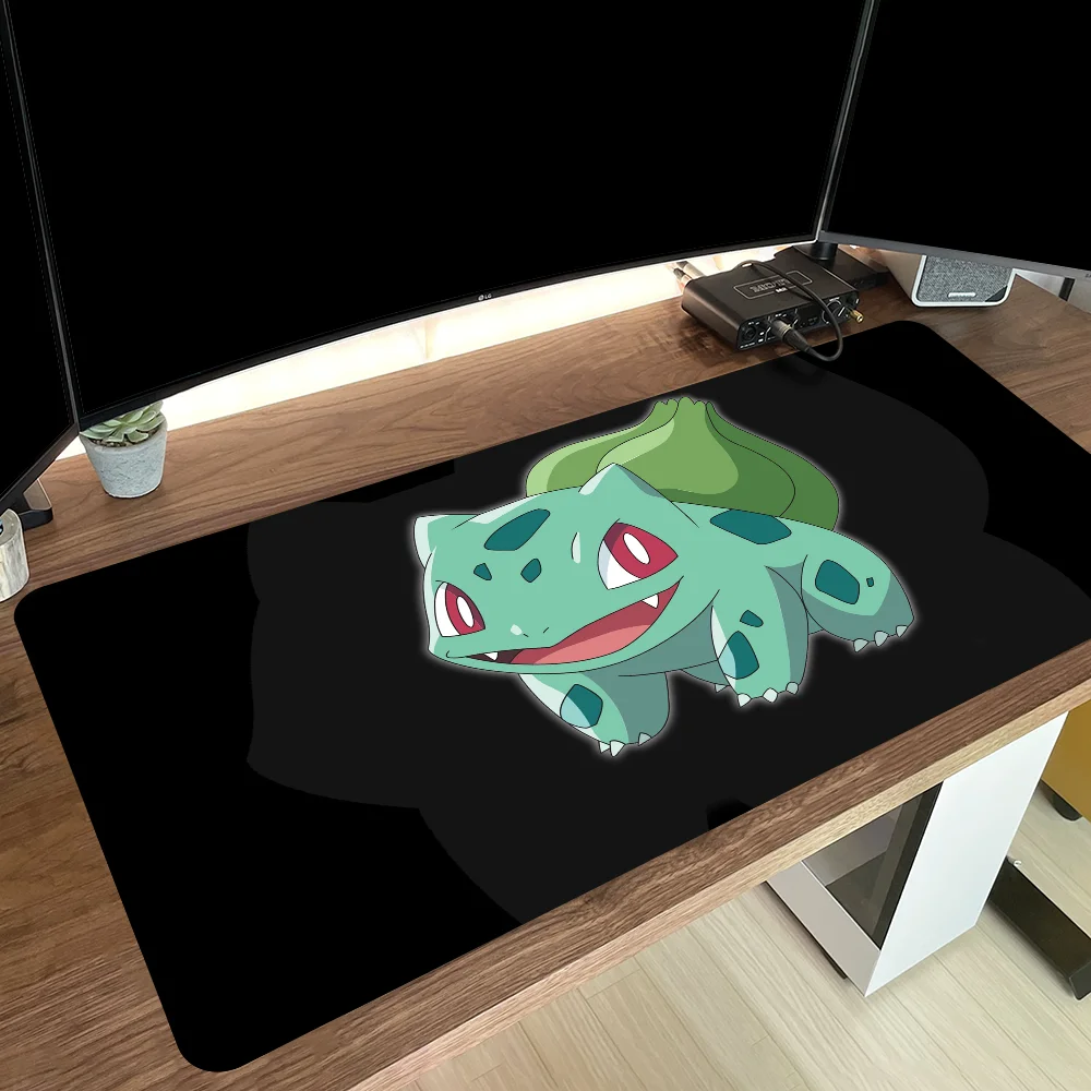 P-Pokemon B-Bulbasaur Mousepad Non-slip Suitable For Office Computers Laptops E-sports Game Desk Mats XXL Keyboard