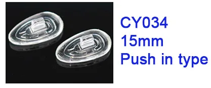 500pieces=250pairs Teardrop type Silicone nose pads size 15mm 16mm 17mm screw-in or push-in type optional