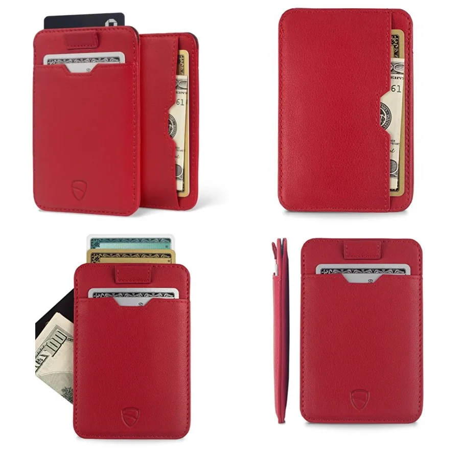 

CHELSEA Mens RFID Blocking Slim Leather Card Wallet - Minimalist Front Pocket Cardholder