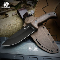HX Outdoors 14C28N Camping Knife Jungle Survival Edc Tool with Flax Handle And Kydex Sheath For Hunting Rescue Edc Tools