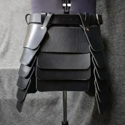 Medieval Viking Knight Leg Armor Leather Tassets Belt Renaissance Battle Skirt For Reenactment Cosplay Costume