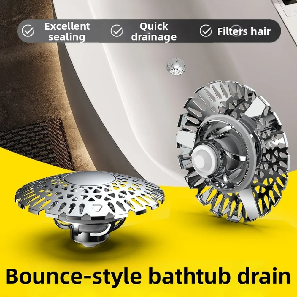 

Cylinder Bounce Core Drain Press Type Shower Room Drainage Valve Bathtub Bouncing Core Copper Drain Valve Screen Accessories