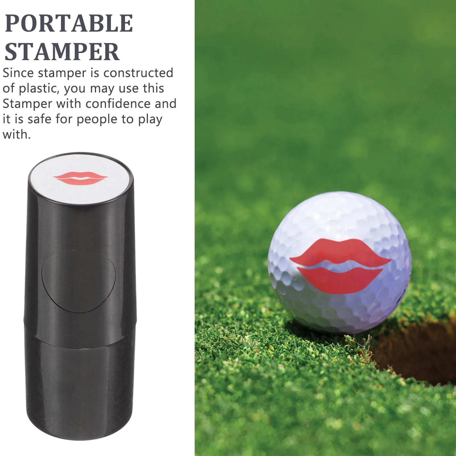 Estampador de pelota de Golf portátil, herramienta de sello de plástico compacto, sello reutilizable multifuncional para amantes de los manualidades, estampador de pelota de Golf