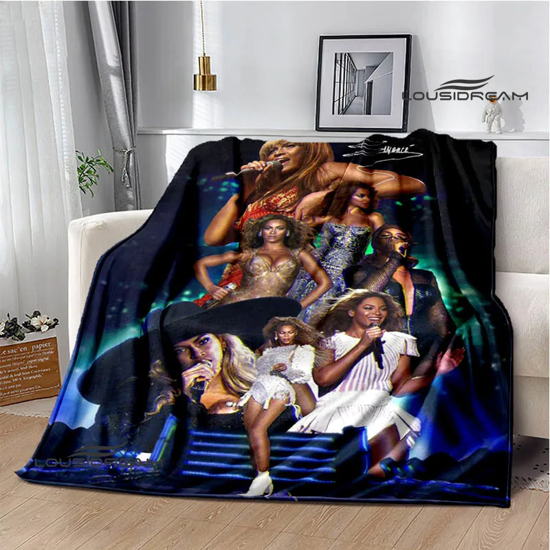 Beyonce Giselle Knowles Printed blanket Flannel Warm blanket Soft Cozy Blanket Sofa Bed Blanket Travel Blanket Birthday Gift