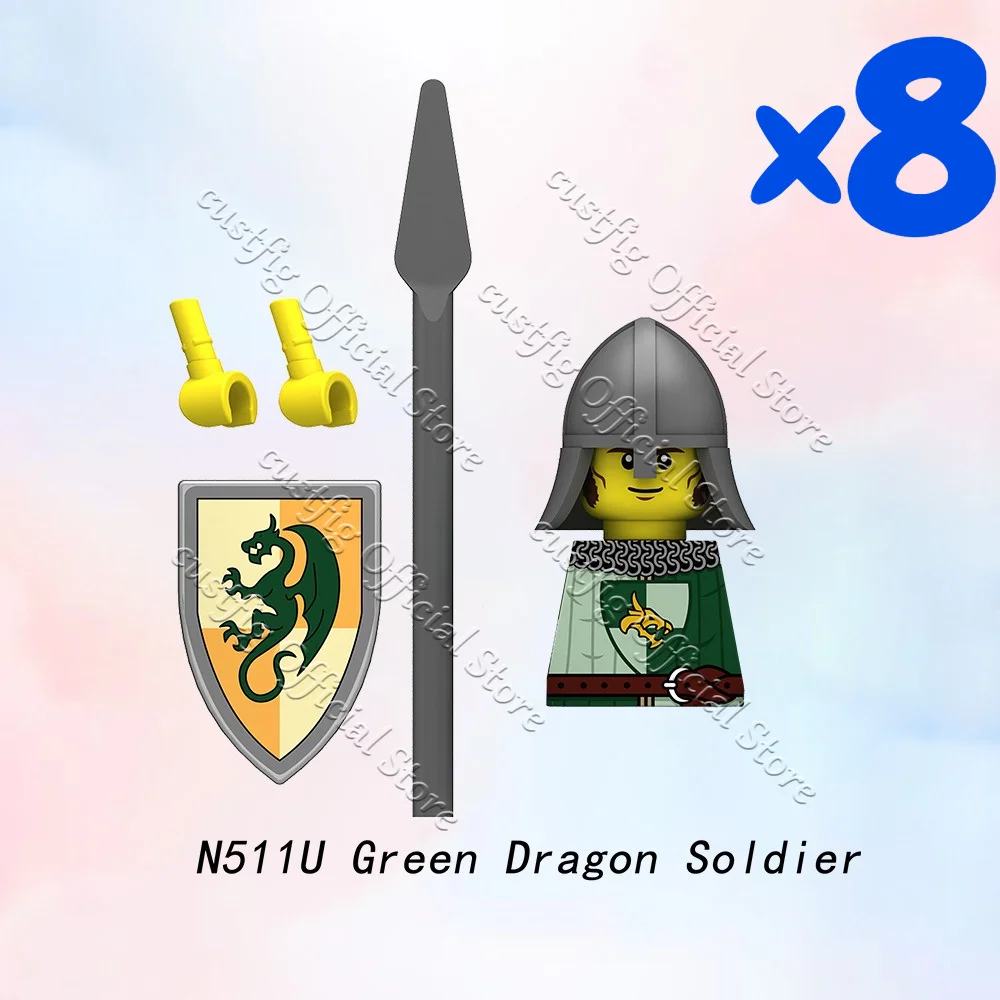 MOC Mittelalterliche Militärische Griechische Spartanische Krieger-Soldatenfigur Baustein Armeekastell König Ritter Schild DIY Bausteine Jungen Spielzeug Geschenk
