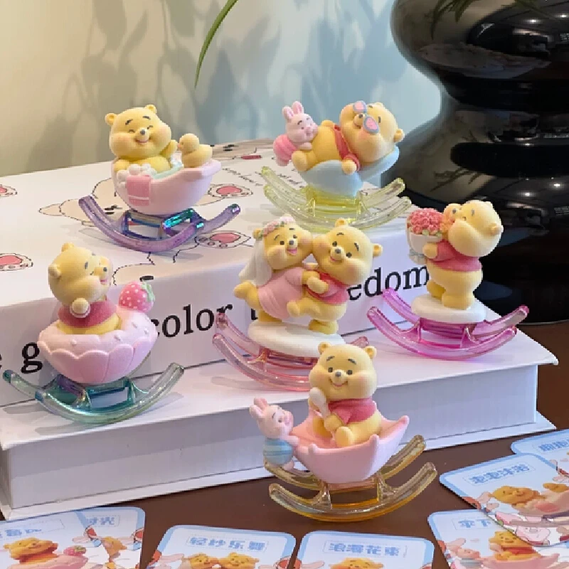 

Новая счастливая чаша Винни-Пуха, лошадка-качалка, слепая коробка, бархатная растительная пуховая фигурка, загадочная коробка, настольные украшения, милые подарки для девочек