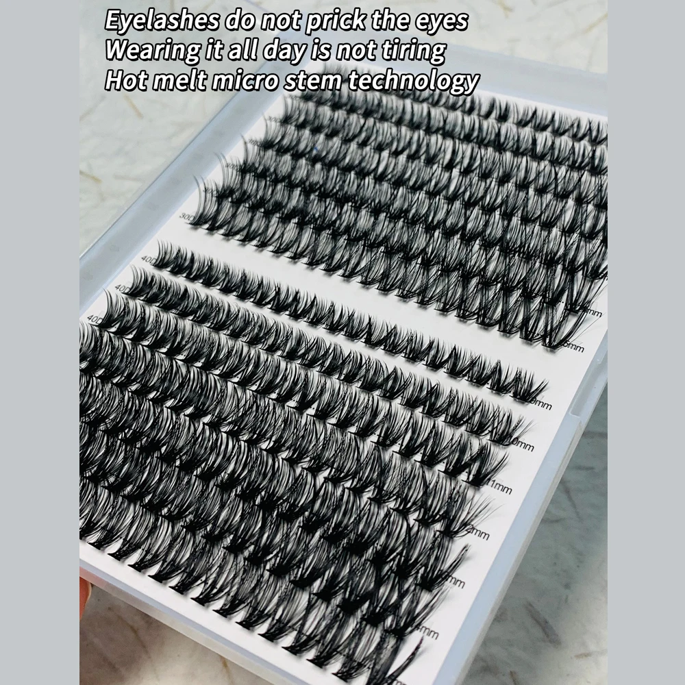 14 rows of 30p40p mixed large-capacity single cluster self-grafting curling long segmented false eyelashes