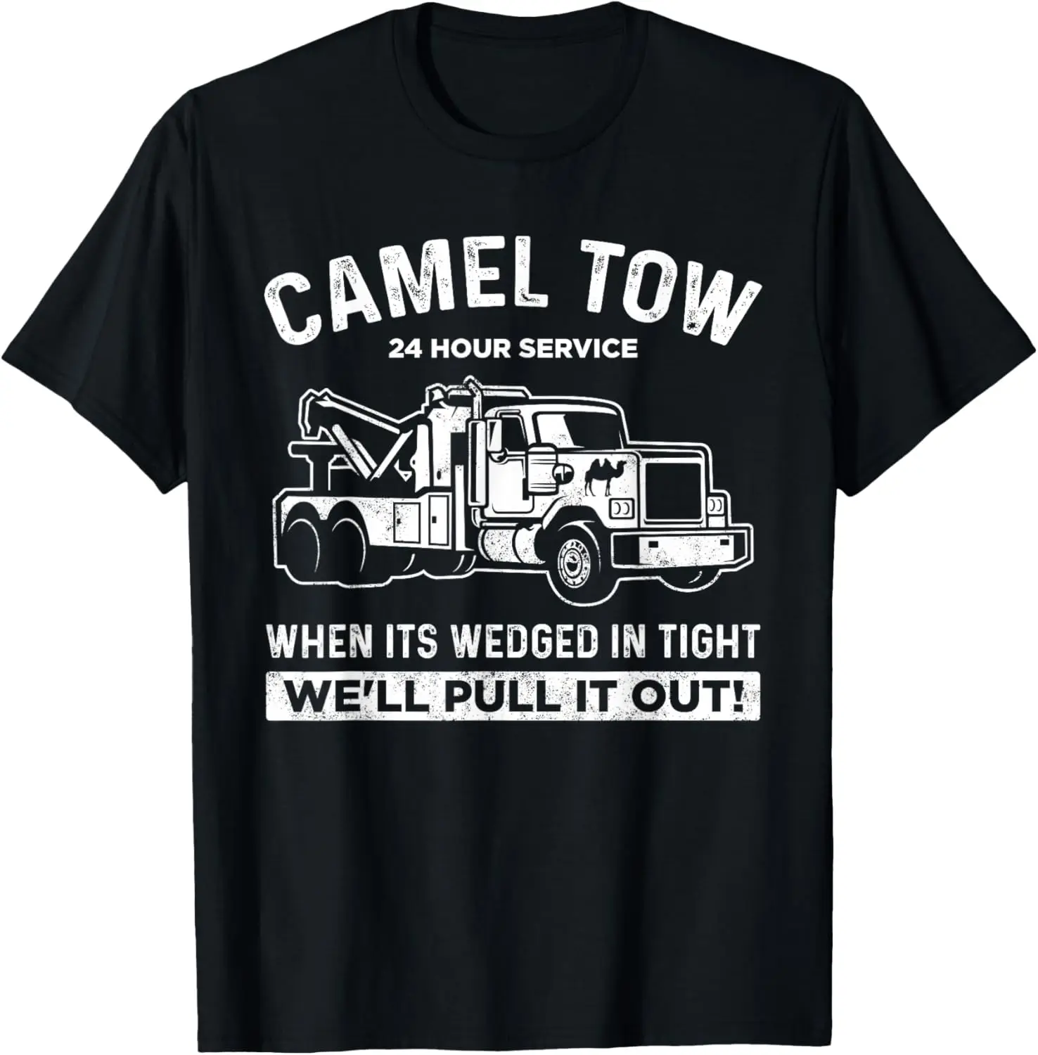 Shirt Tow Truck Adult Humor Camel Towing T-Shirt 100% Cotton Trendy Y2K Short-Sleeve Tee-Soft, Quick-Drying, Moisture-Wicking;