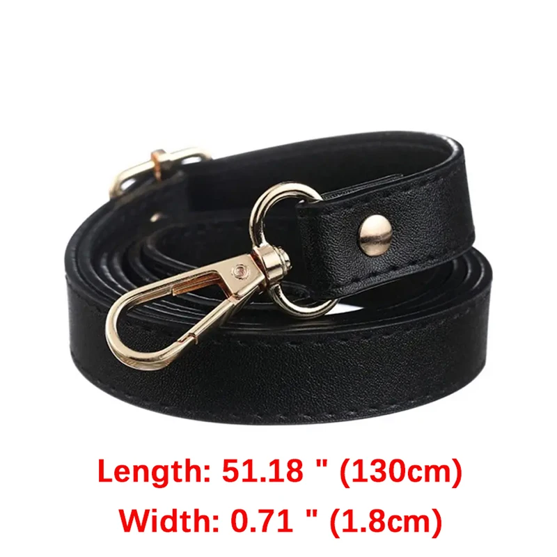 1PC 130cm Leather Shoulder Strap Buckle Bag Accessories Crossbody Bag Strap Handbag Handle Replacement Bag Belt image 3