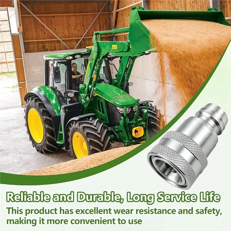 A36T-For Pioneer Male Coupler To For Iso Fitting Hydraulic Adapter Farm Vehicle Quick Connect Connector