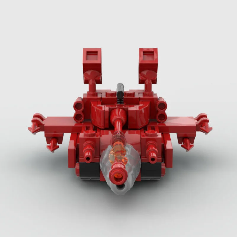 Tanque de lobo rojo, potencia de fuego completa, versión mejorada, modelo de bloques de construcción MOC, juguete para regalo de escritorio ensamblado universal para niño y niña