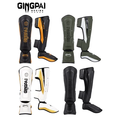 Espinilleras de boxeo MMA, soporte de tobillo para adultos, hombres y mujeres, equipo de Kickboxing, protectores de Karate, Sanda Muay Thai, Legging, protector de empeine