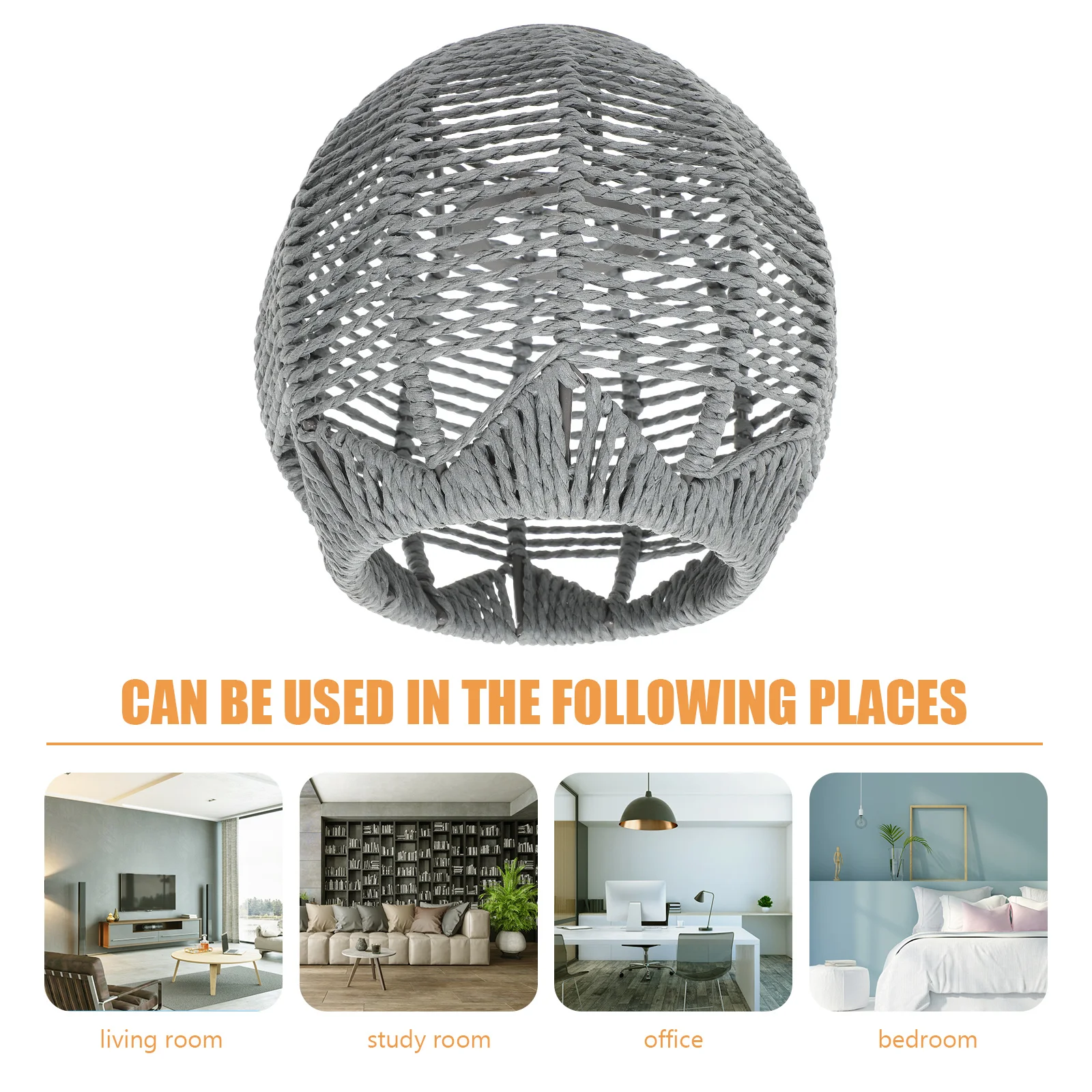 

1Pcs Rattan Woven Lamp Shade Modern Chandelier Cover for Home Living Room Study Tea Room Decorative Warm Lighting