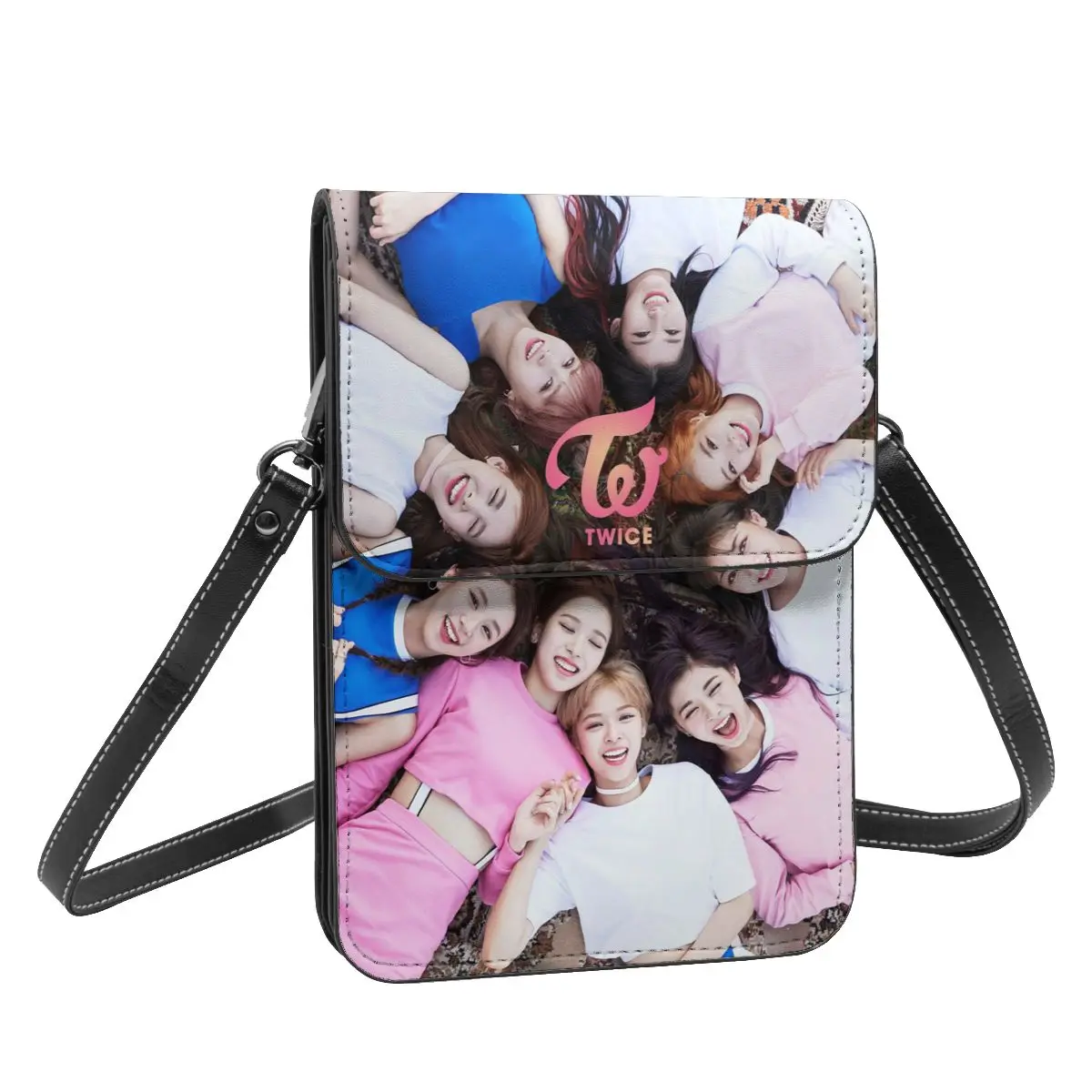 Kpop Tweemaal Meisje Groep Crossbody Portemonnee Mobiele Telefoon Tas Schoudertas Mobiele Telefoon Tas Verstelbare Riem