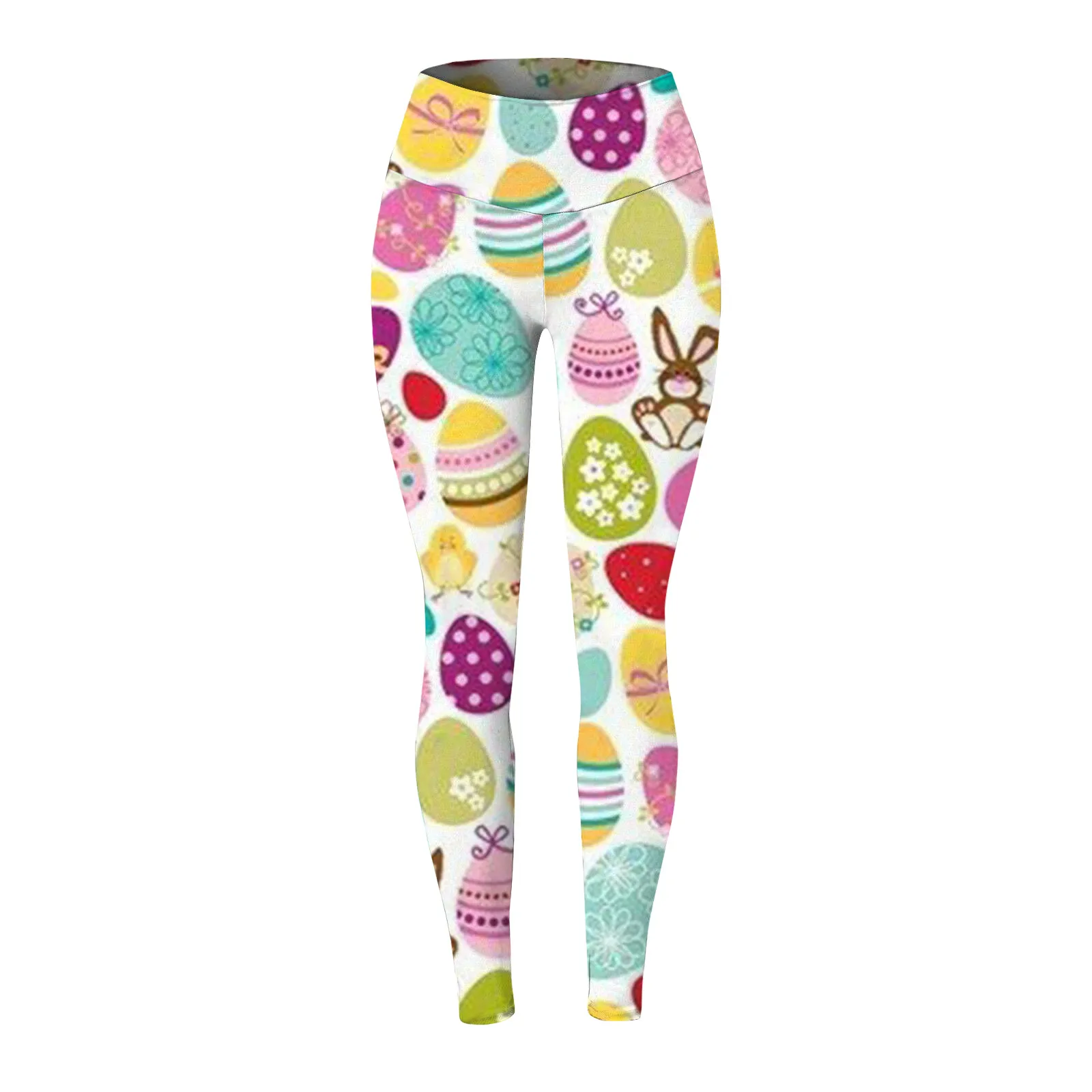 

Bunny Eggs Printed Women Leggings Easter High Waist Sports Legging Pants Sunday Holiday Spring Clothing Female Tight Trousers