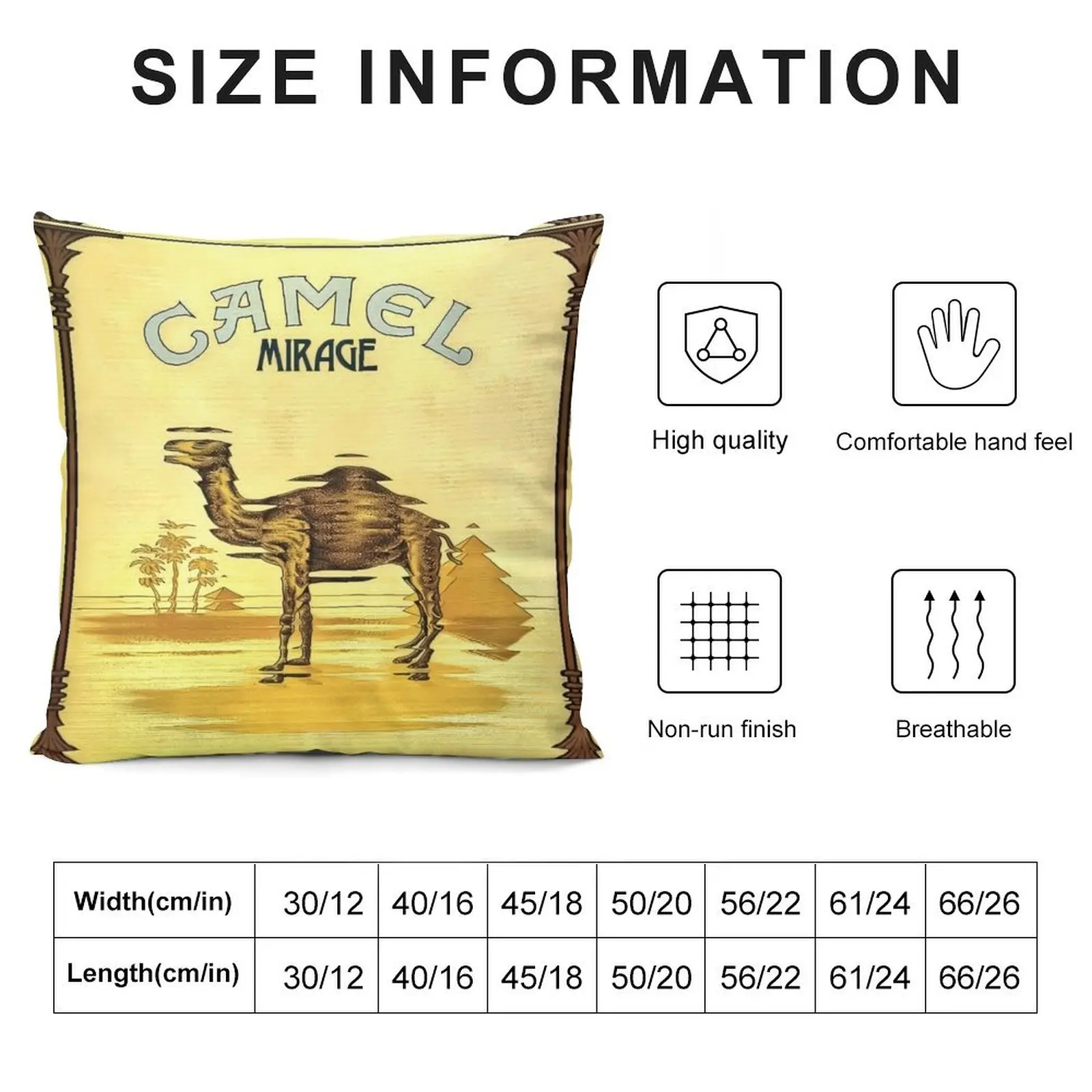 Camel - Mirage Throw Pillow autumn decoration Embroidered Cushion Cover Cushion Cover For Sofa pillow