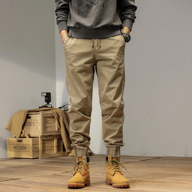 

Men's Retro Japanese Work Pants High-End Feel Straight Leg Casual Sports Pants Rugged Handsome Outdoor Wear