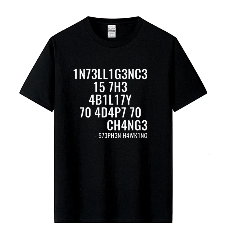 Physics Coder T Shirt IT Computer Program Hacker CPU Men Tshirts 100% Cotton Adapt or Die Letter Tops & Tees Gift T Shirt