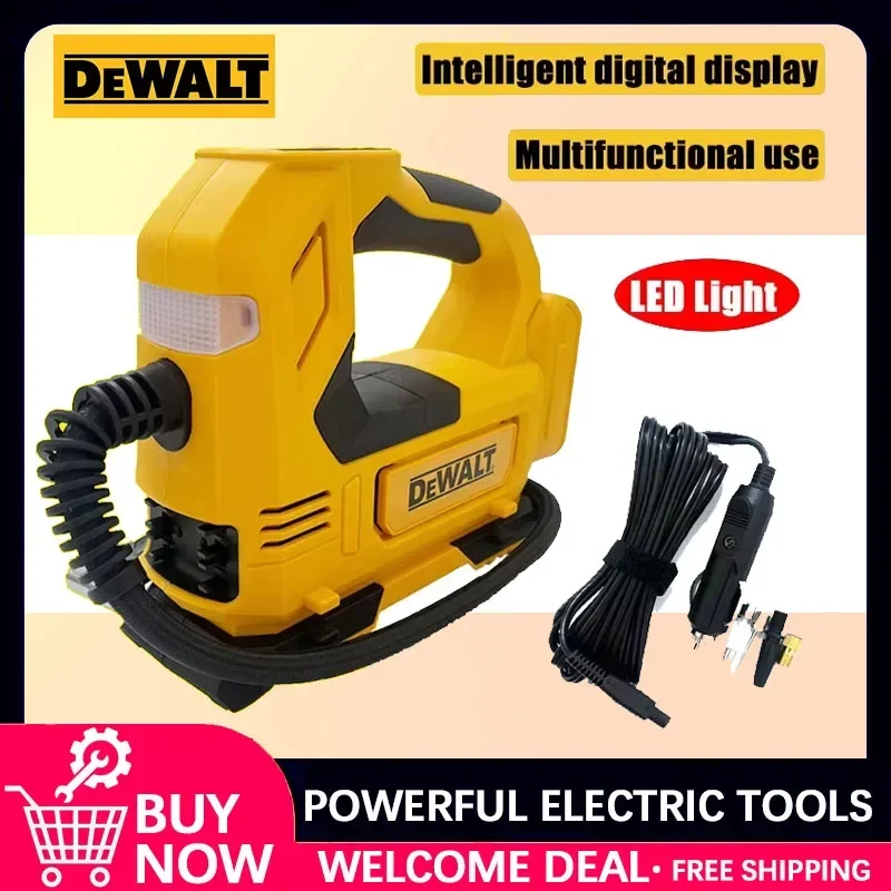 

Портативный воздушный насос DEWALT для аккумуляторов Dewalt 18V 20V, беспроводной насос для накачки автомобильных шин, электрический насос для мотоциклов, инструмент для накачки.