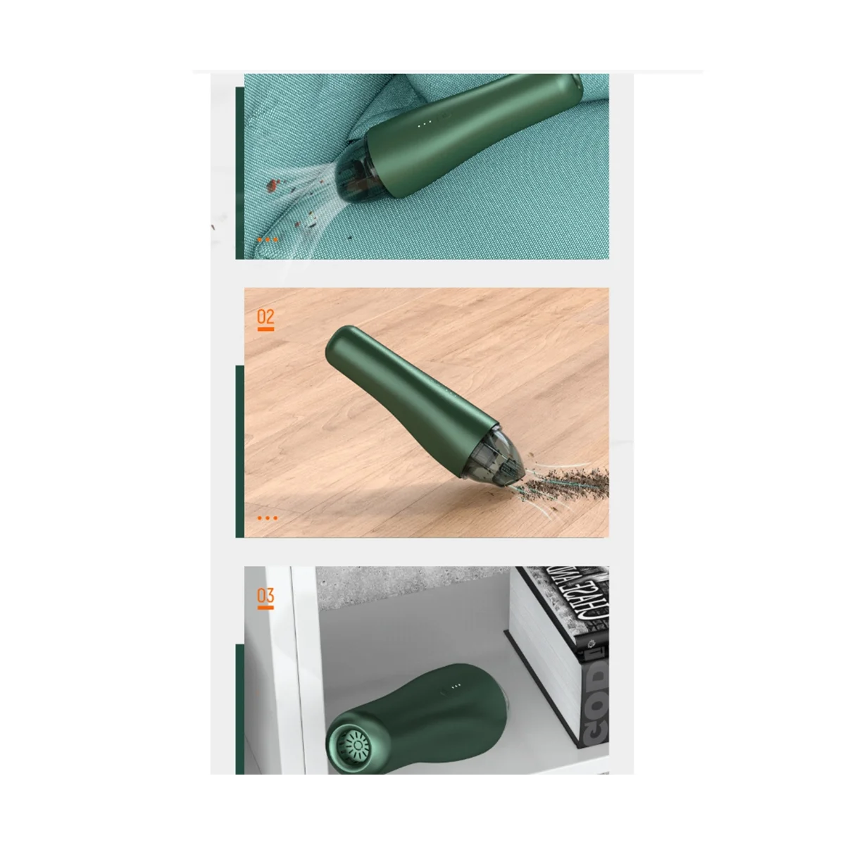 Aspirador de coche inalámbrico de 6000Pa, Mini aspirador de mano recargable, inalámbrico, potente para coche, hogar, oficina, B-ABLM