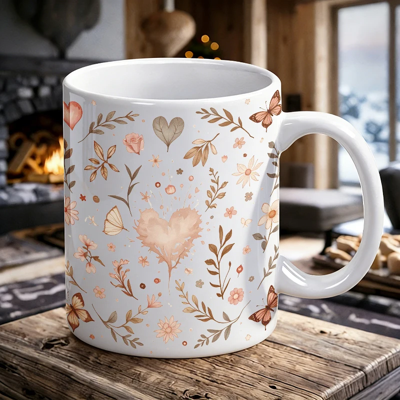 

Romantic Botanical Key Button Pattern Mother's Day printed Mug