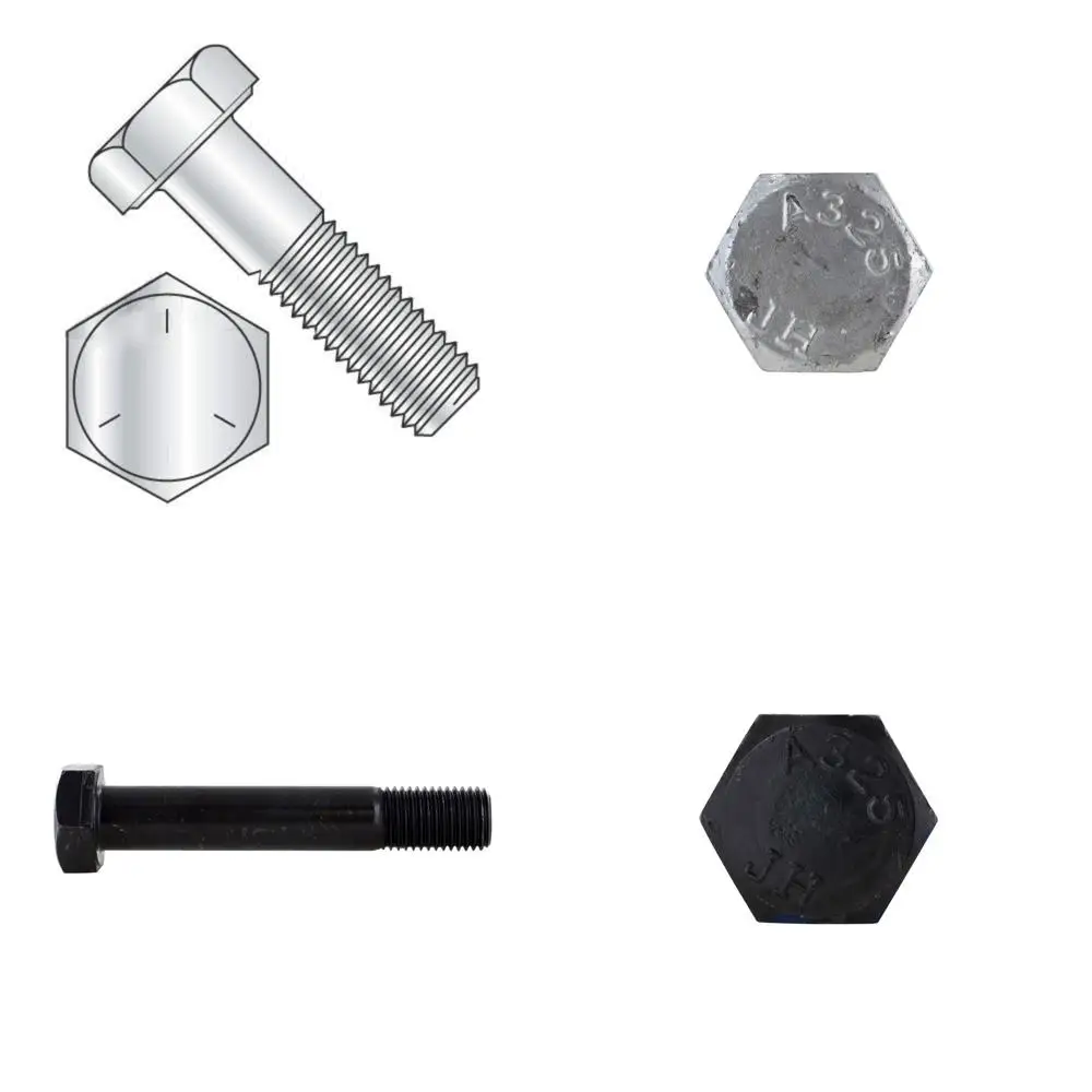 

Оцинкованные шестигранные болты класса 5 с частичной резьбой 3/8-16 x 3,5 дюйма, упаковка 50 шт., крепежные детали для промышленных условий эксплуатации