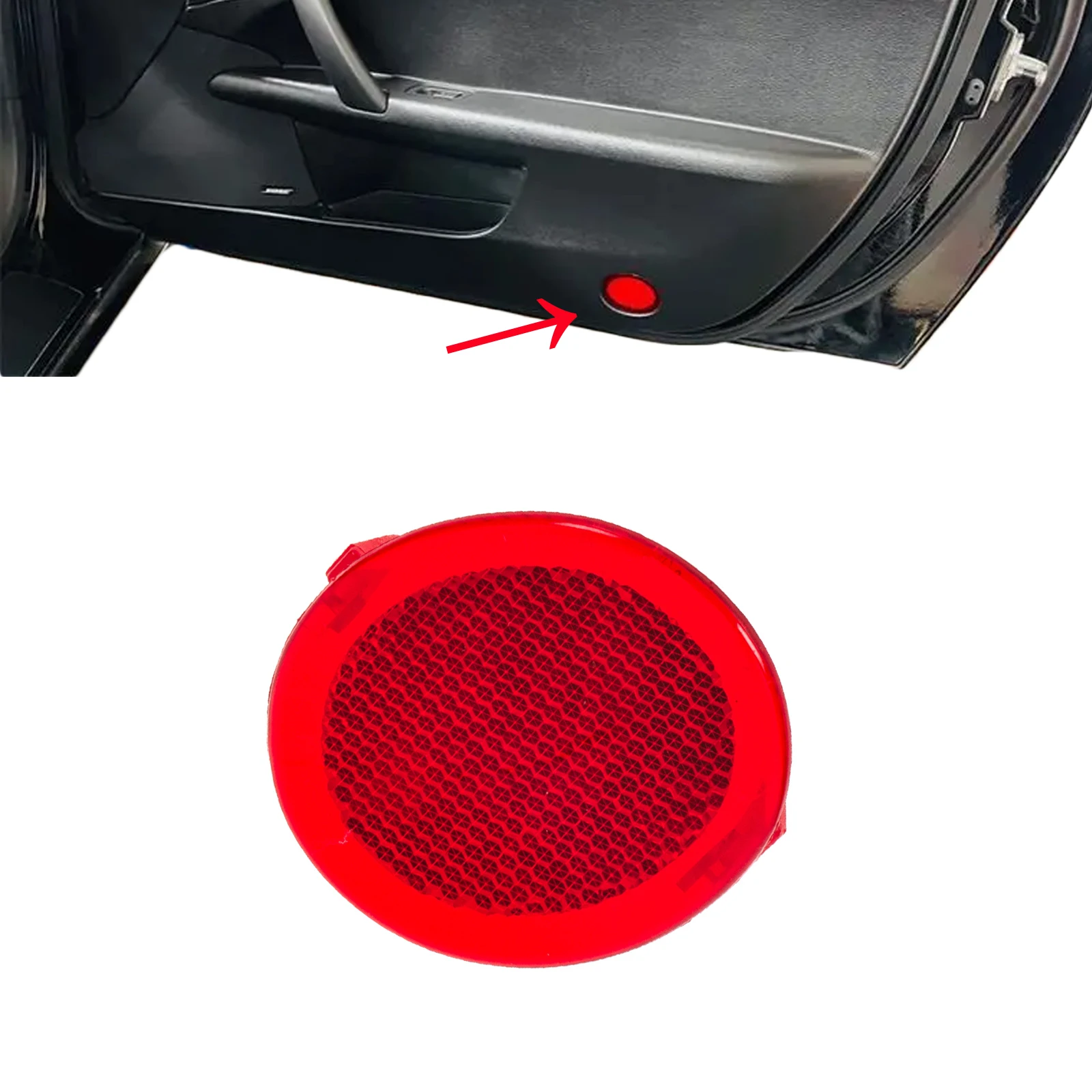 For Vehicle Door Inside Door Reflector C6 Door Reflector Easy Installation High Universality Fitment Left Right Placement