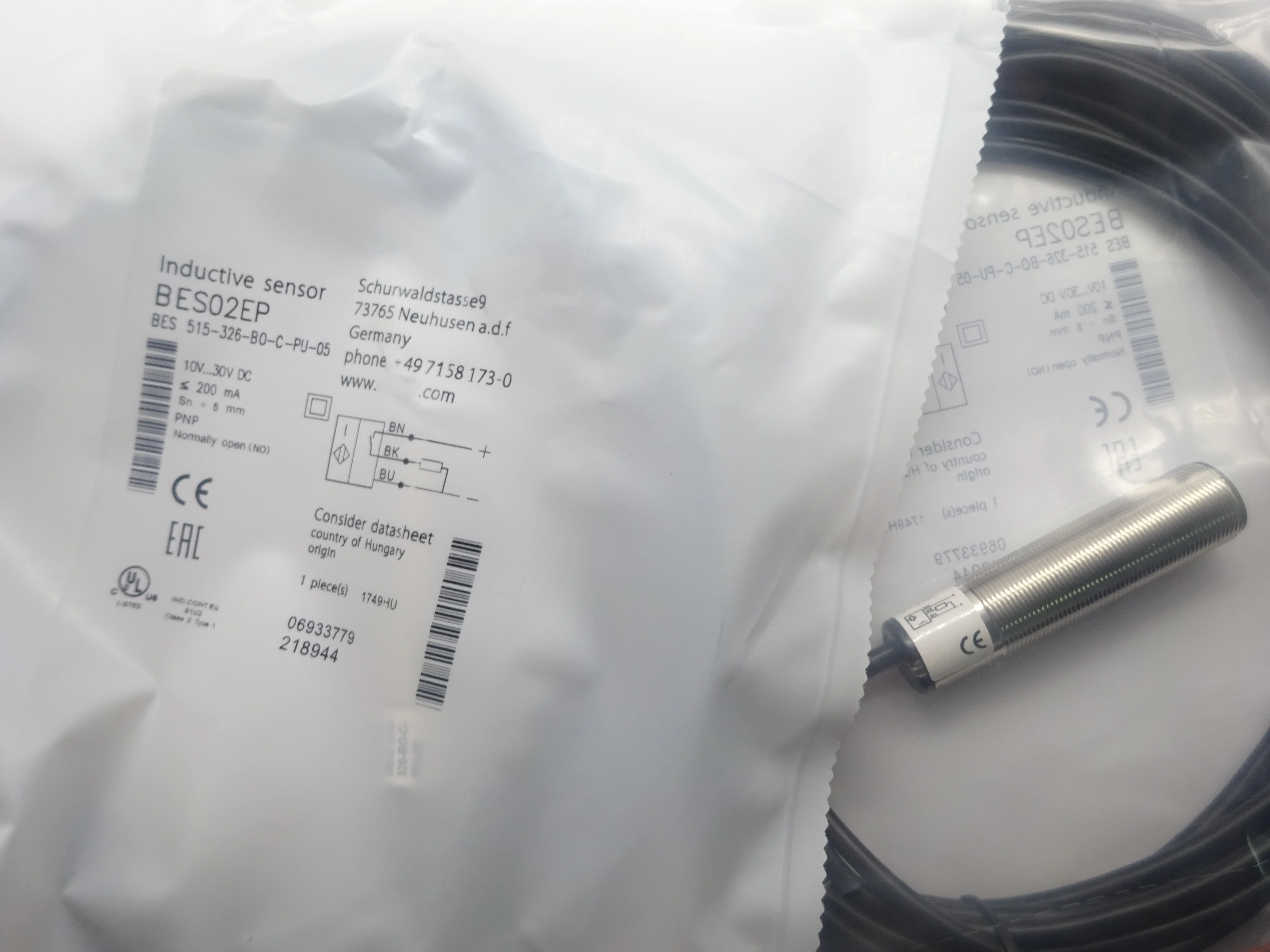 

Новый датчик приближения в наличии BES 515-326-BO-C-PU-05, гарантия 1 год, высокое качество, от проверенного продавца