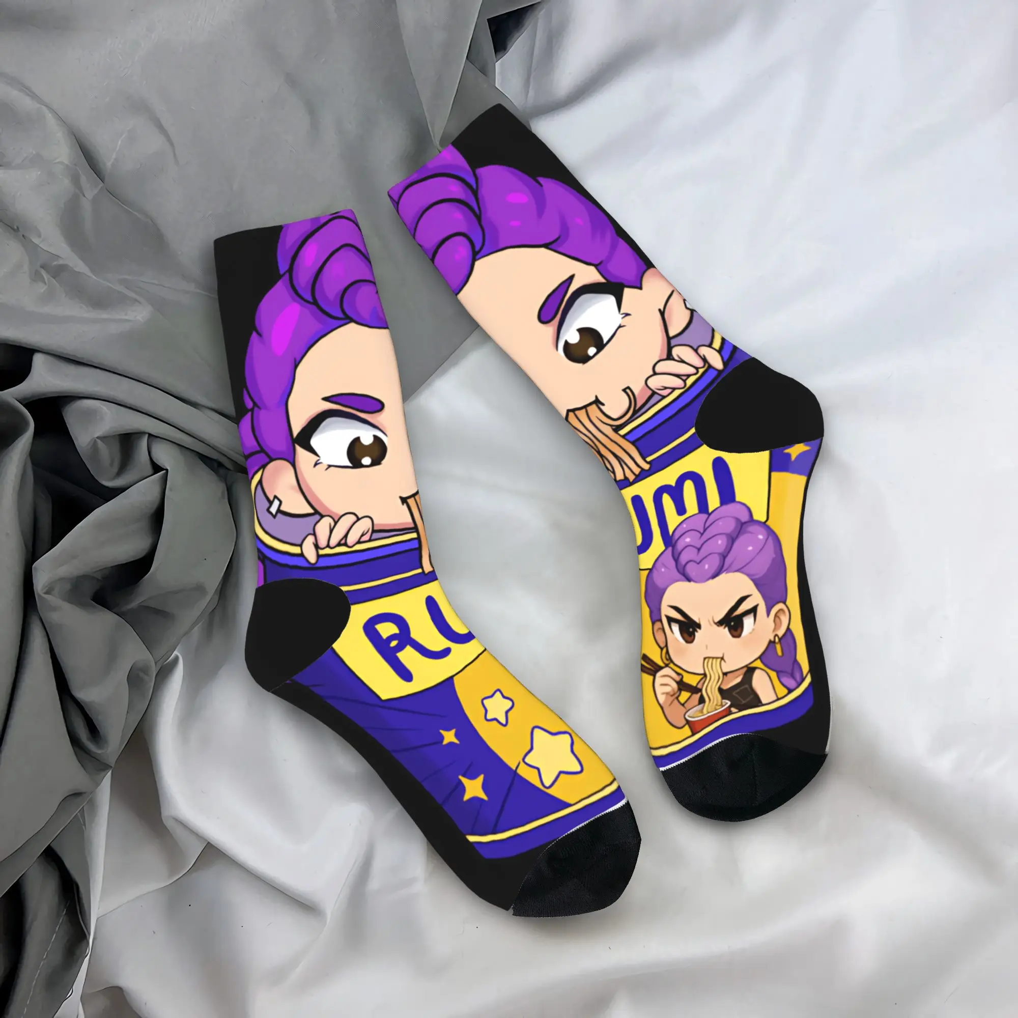 

Rumi Huntrix Kpop Demon Hunters носки осенние чулки винтажные мужские качественные носки унисекс дизайнерские альпинистские антибактериальные носки