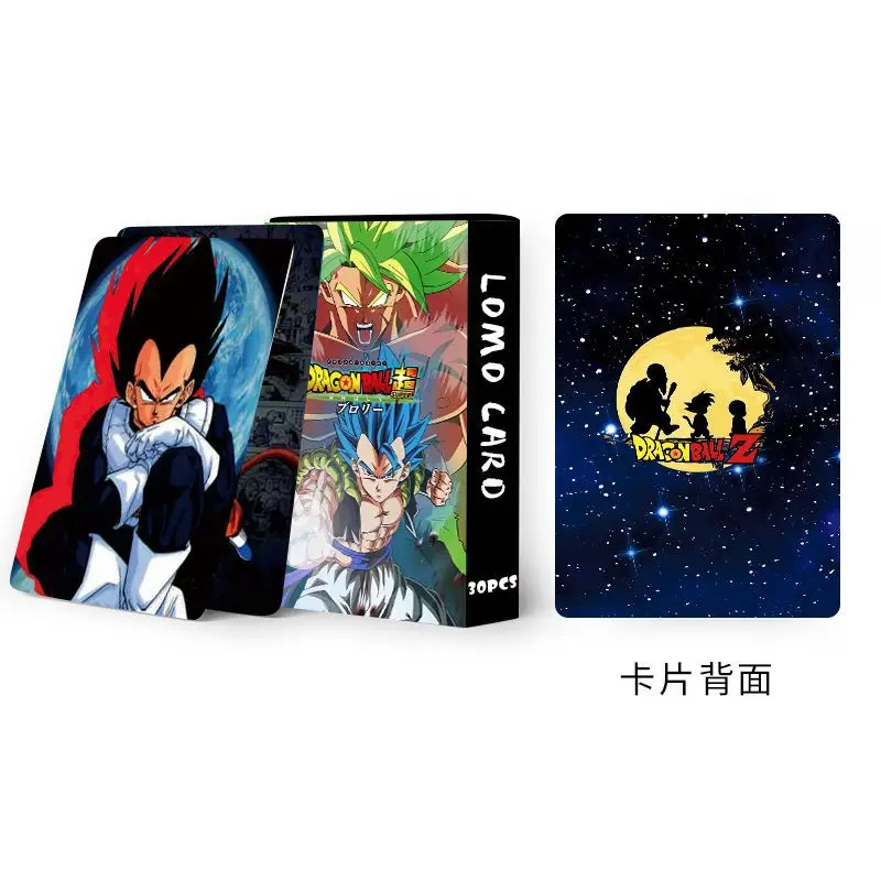 30 cards around the anime collection Super Sayajins Dragon Ball Z / GT / Super Goku LOMO card boxed children\'s toy gift