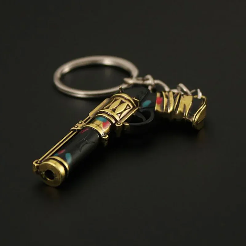 5cm Valorant Melee Reaver Weapon Model Keychain for Men  Protocol Arcane Sheriff Skin Metal Key Ring Fans Car Bag Decor Jewelry