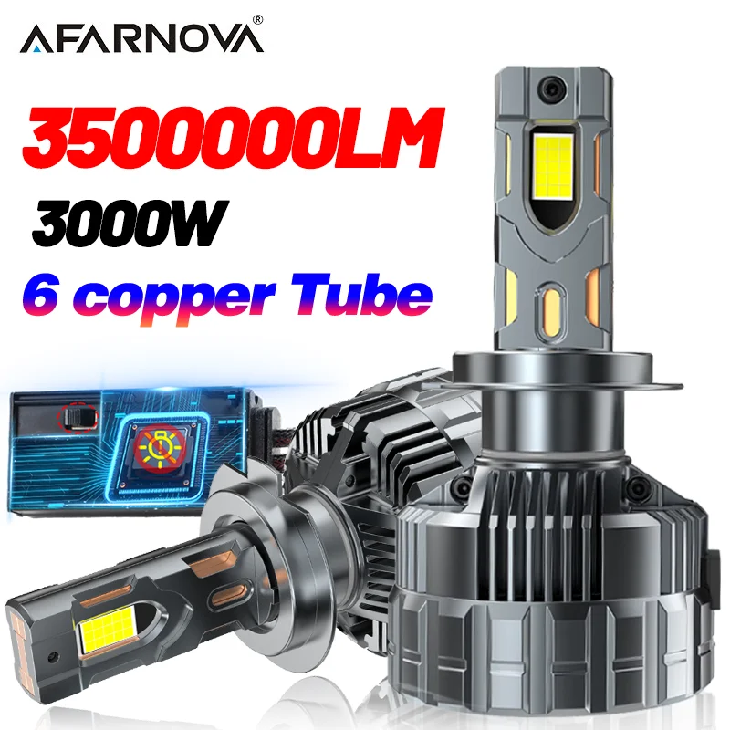 

3500000LM H11 H7 H1 Car Headlight Bulbs High Power 3000W H4 High Low Beam Lamp Canbus HB4 HB3 9005 9006 6000K LED 9980 CSP Chip