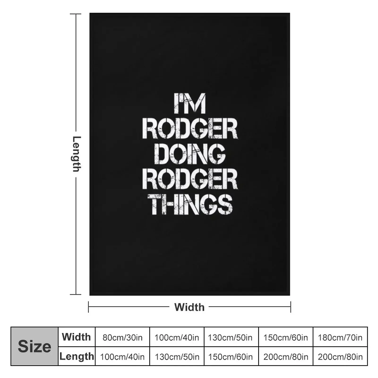 Rodger Name T Shirt - I'm Rodger Doing Rodger Things Name Gift Item Tee Throw Blanket for sofa Furry Blankets