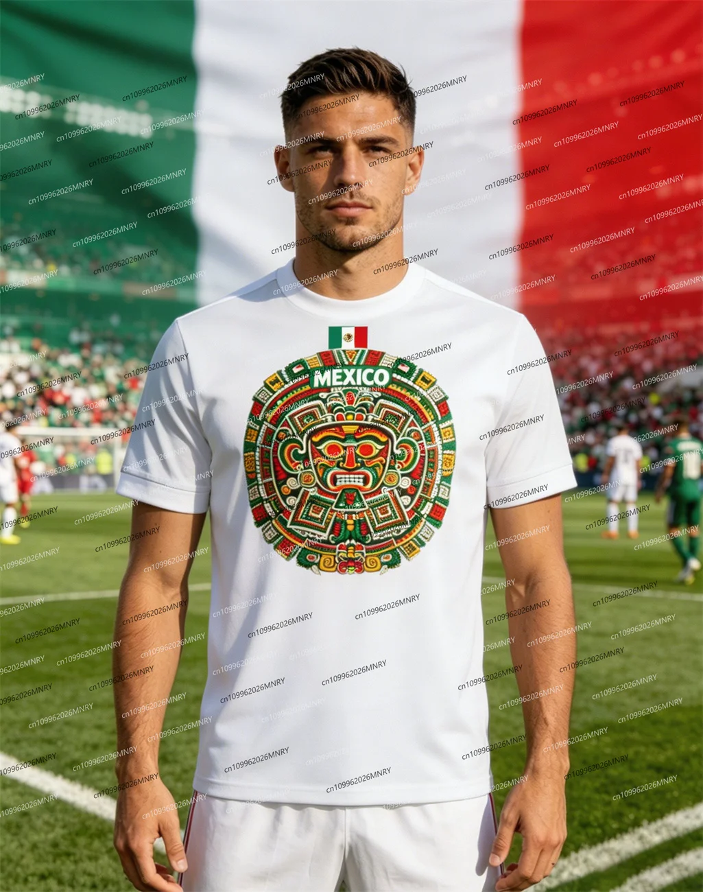 2026 Mexico National Flag tshirt Print Funny 3D Eagle Print Men tshirt Woman Short Sleeve Tees Outdoor Football Men Clothing view 6
