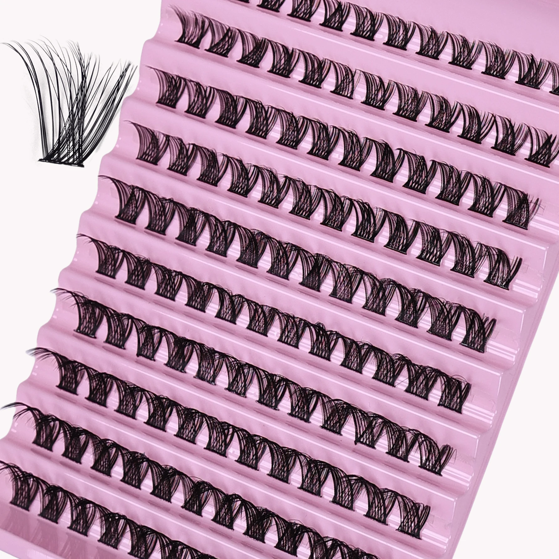 3 paquets/5 paquets de cils en grappe 8-16mm cils individuels aspect naturel D Curl moelleux cils en grappe bricolage Extension de cils