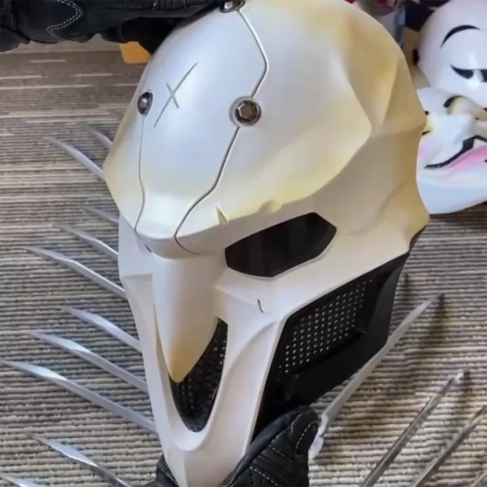 Fashion Overwatch Horror Death Game Gabriel Reyes Cosplay Schädel Maske Soldat 76 Kopfbedeckung Halloween Party Cos Requisiten Maske Requisiten
