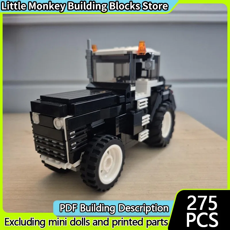 

City Car Model MOC Building Bricks Mid- Sized Tractor Modular Technology Children Holiday Gifts Assemble Toys Suit