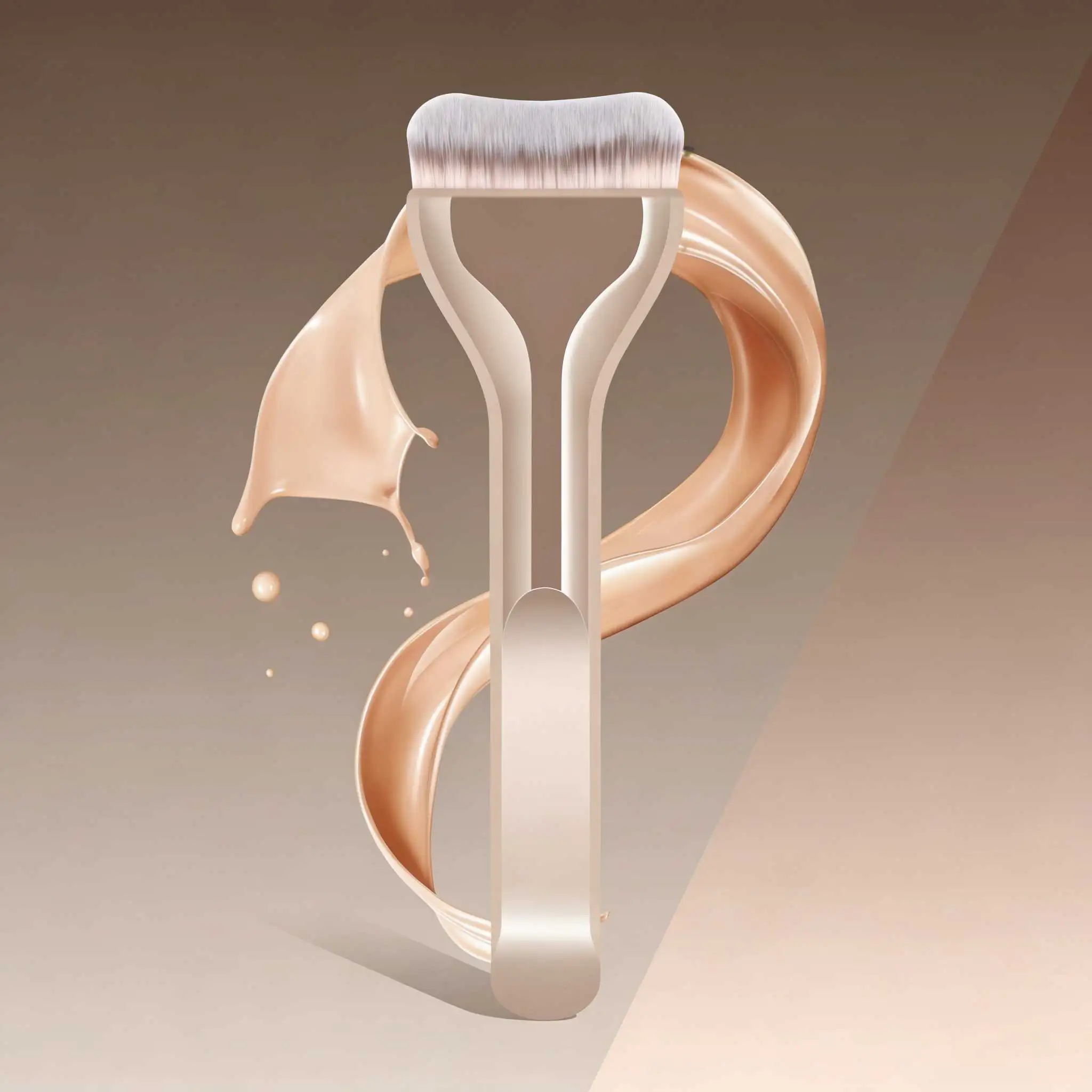 1 szt. Delikatny dla skóry, ultra miękki pędzel do makijażu, profesjonalny pędzel kosmetyczny podróżny, pędzel do podkładu, pędzel do twarzy, pędzel do pudru, pędzel do korektora