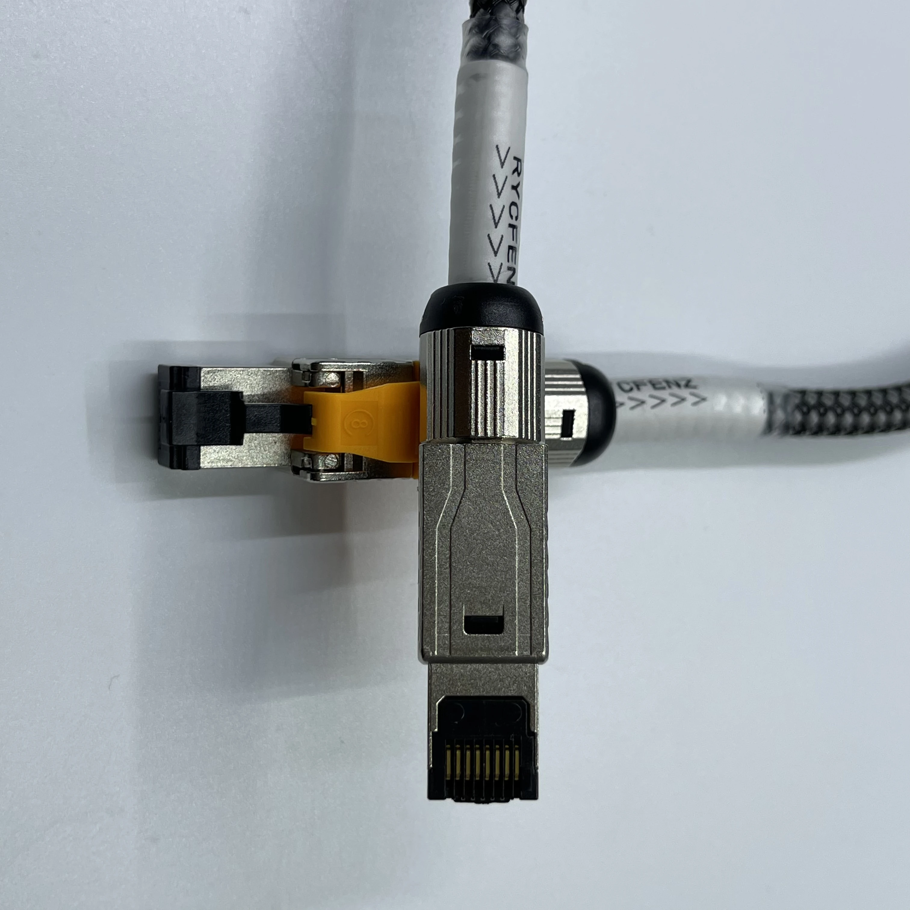 Cable de plata pura 99.999% 5N 8TC trenzado, Cable de red HiFi CAT8 RJ45, interfaz USB a decodificador DAC