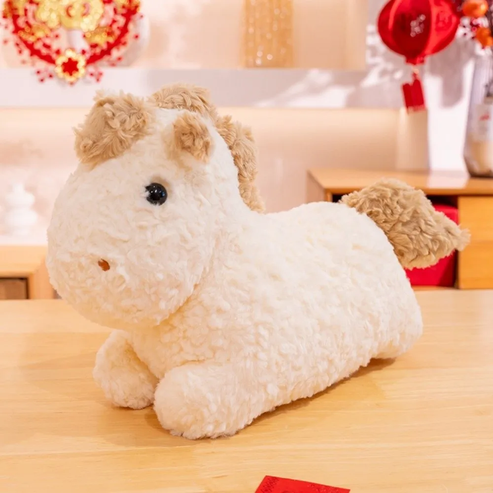 Zacht paard PP katoen vulling pluizig cartoon paard Kawaii mascotte dierenriem pony kinderen cadeau
