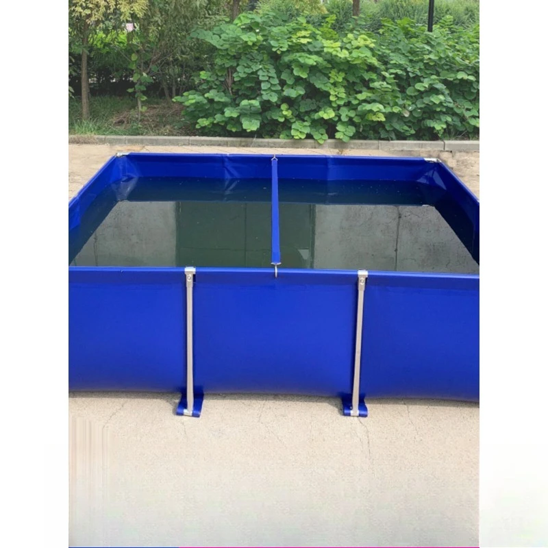 

Пруд-бассейн из ткани, утолщенный каркас, для карпов кои, аквариум для улицы/балкона, для черепах, золотых рыбок, временный пруд