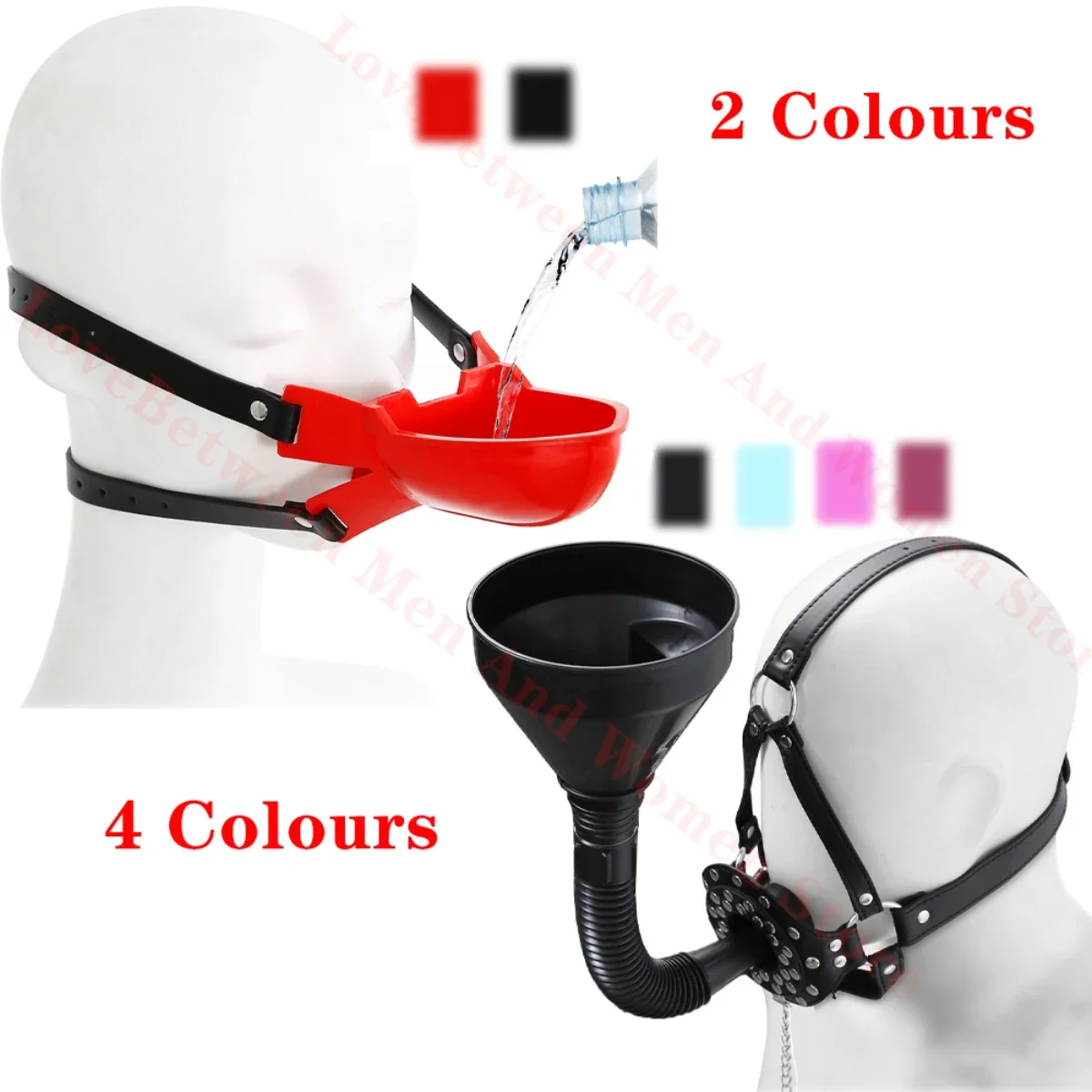 BDSM Sex Toys Leather Rope Mouth Filling Urine Oral Enema Plug Adult Game Man Woman Fixed Headgear Dog Funnel Gag Hood Toilet 18