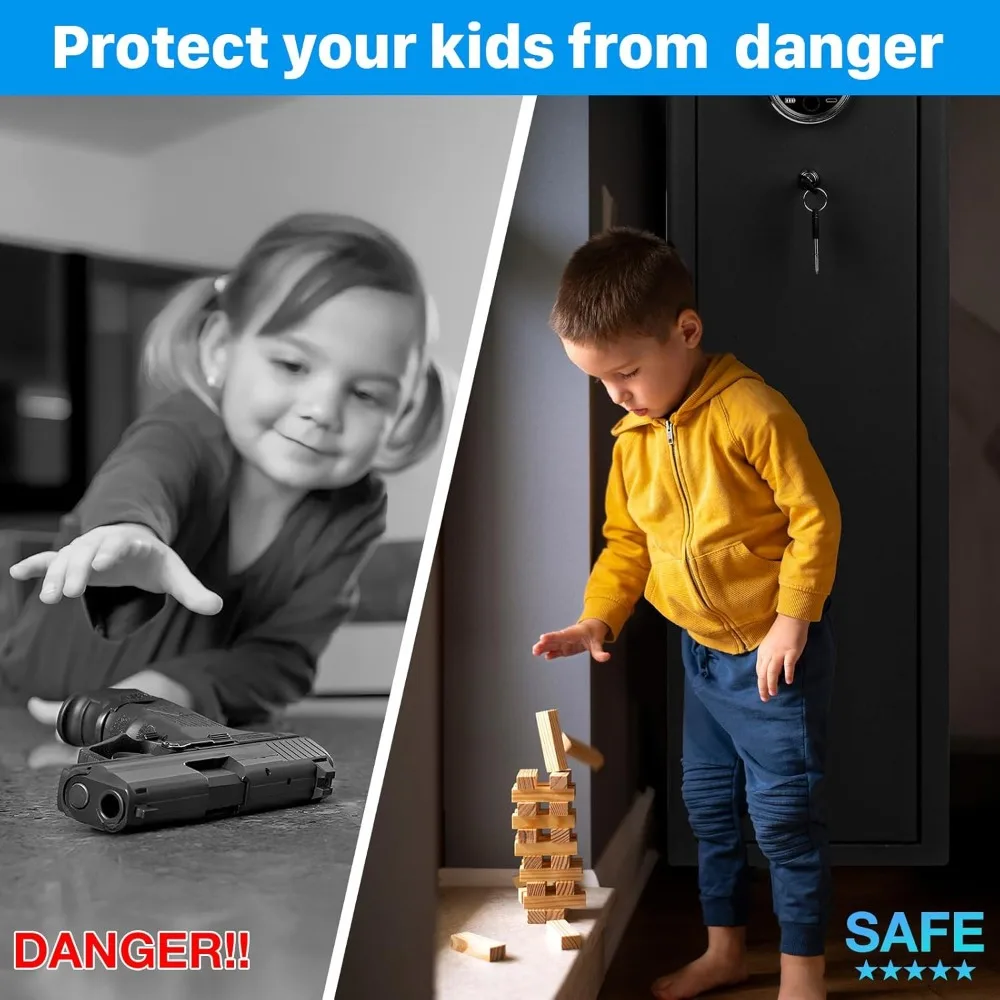 10-12 Gun Safe for Home Rifle and Pistols, Biometric Gun Safes, Long Gun Safe for Rifles and Shotguns with Digital Keypad