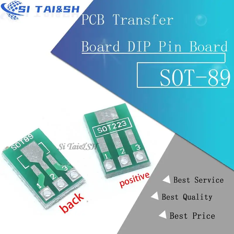 20pcs SOT89 SOT223 to DIP PCB Transfer Board DIP Pin Board Pitch Adapter keysets