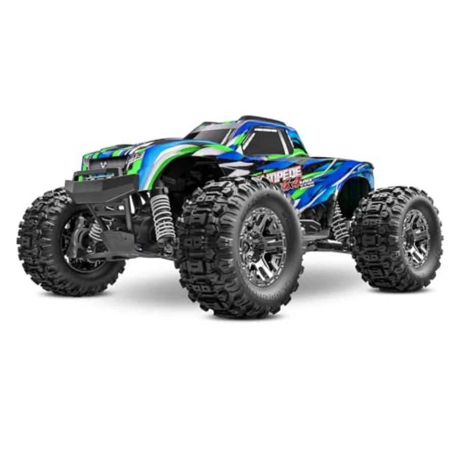

1/10 Stampede 4X4 VXL Brushless Monster Truck for off-road racing, durable ABS plastic body, red/black color, waterproof electr