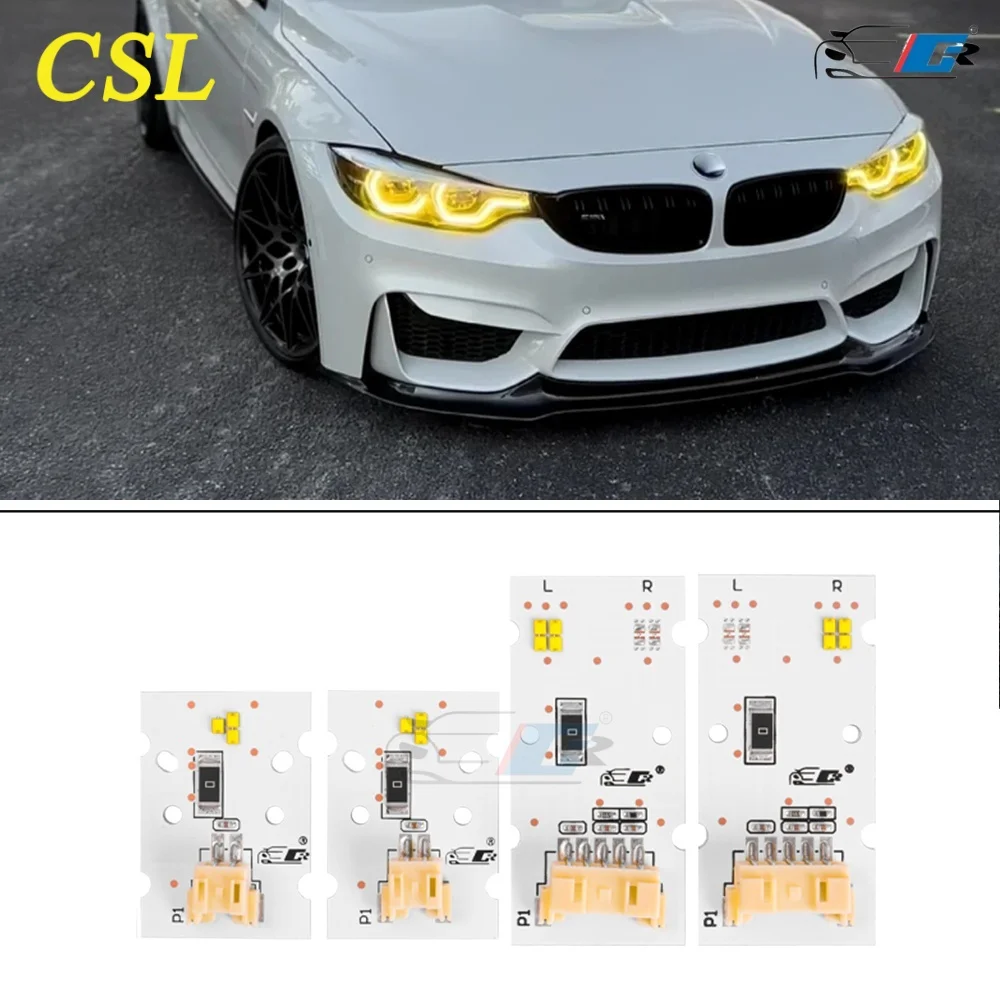 

Angel Eye For BMW M3 M4 CSL 4 series DRL Yellow Gold Color LED Modules F80 F82 F83 F32 F36 F33 daytime running light RGB Red
